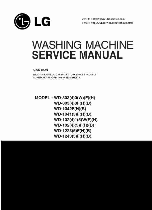 LG Electronics Washer WD-102(4)(5)F(H)(B-page_pdf